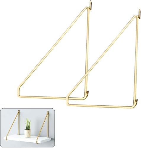 Soporte para estante de pared de hierro forjado para decoración del hogar, dormitorio, sala de estar, soporte de estante flotante, con accesorios, 2