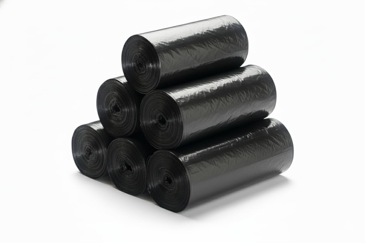 - Bagcel Garbage Bags | small 17 × 19 Inches (180 bags) 6 Rolls Combo| Leak Proof & Tear Resistant | for dry and wet waste | Black