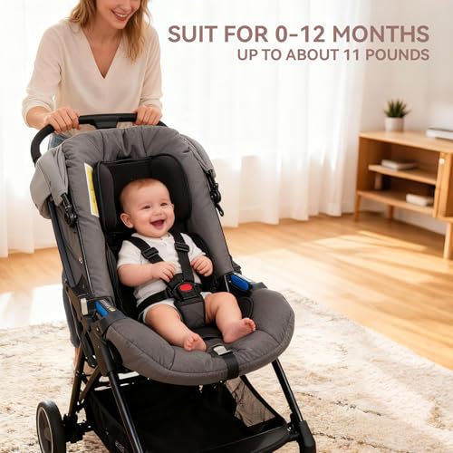Image of CoiiJoii Infant Insert for Doona, Graco, Chicco, Evenflo, Safety 1st, CPC Listed, Soft & Breathable Mesh Fabric, Head and Body Support Cushion.