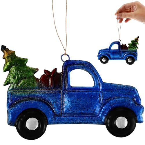 SAFIGLE WeihnachtsanhäNger Auto Aus Eisen FüR Weihnachtsbaum...