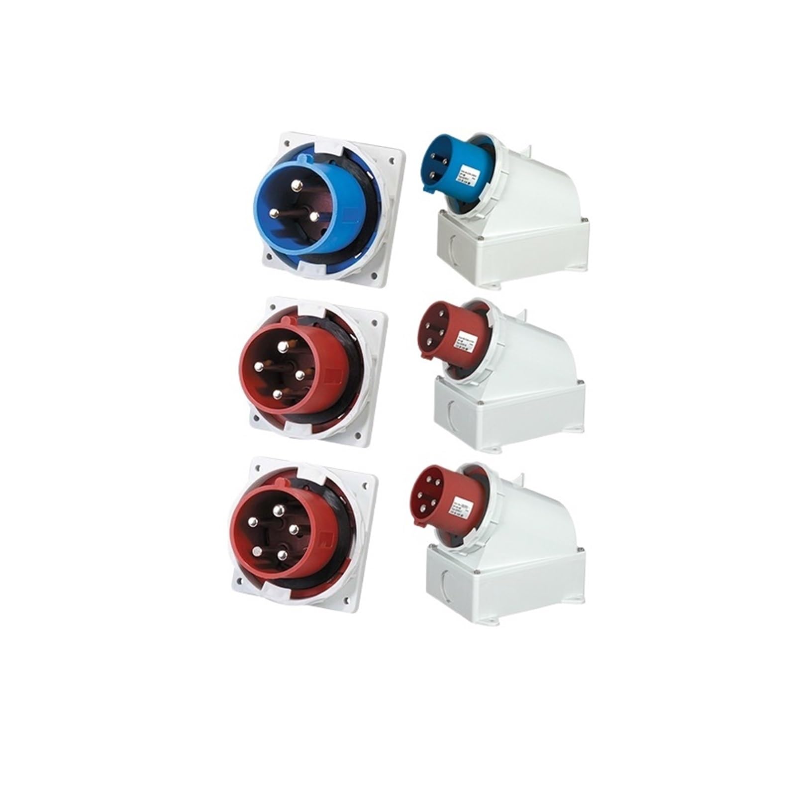 IP67-Reverse-Stecker, wasserdicht, Industrie-Luftfahrt-Stecker und Buchse, Docking, 3-adrig, 4 Löcher, 5-adrig, 63A125A(3P125A IP67 connector GP3390)