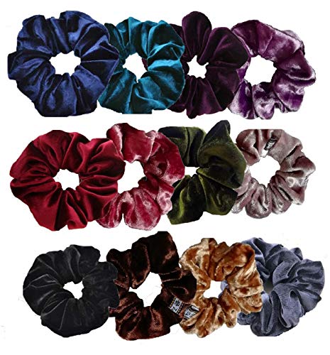 12 Pcs Hair Scrunchies Velvet Elastic Hair Bands Scrunchy Hair Ties Ropes Scrunchie for Women or Girls Hair Accessoriesr