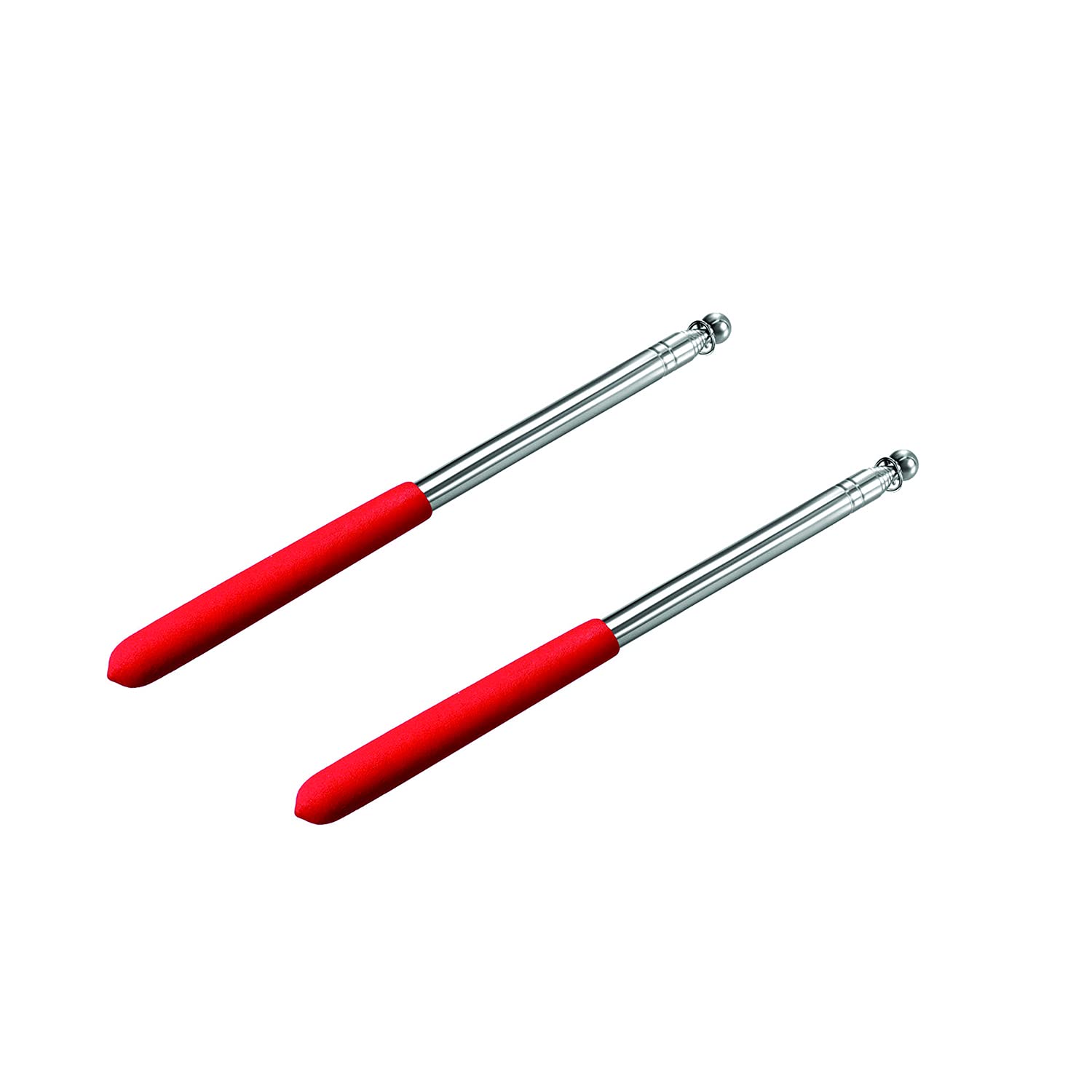 Printjas Stainless Steel Portable Telescoping Handheld Flagpole Banner Tour Guide Teachers Flag Collapsible Pole, Great for Parade, Events, Presentation Stick Pack of 2