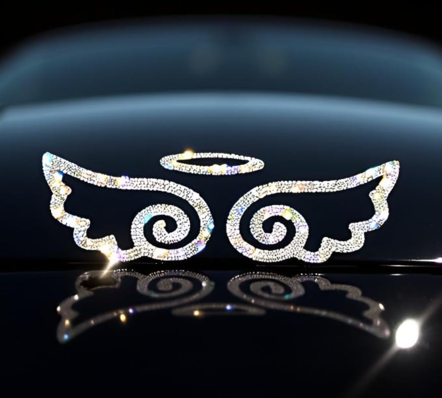 1pc Angel Wing Bling Rhinestone Sticker Decals Universal for Cars DIY Crafts Arts Clothing image 5