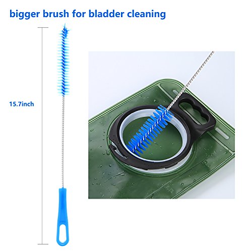 WADEO Hydration Bladder 2 Litre with Leak-proof Water Reservoir/Cleaning Kit, BPA-Free Hydration Pack Replacement, Military Class Quality, Wide Opening, Shut-Off Valve, Best for Hiking, Cycling, Climbing - Image 4