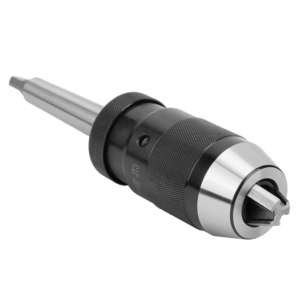 Estink Mandrino Trapano MT2-JT3, 1-16 mm Mandrino per Trapano a Colonna Mandrino Autoserrante per Tornio Senza Chiave con Albero Conico per Macchine Trapano, Fresatrici, Torni