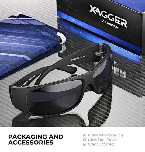 Image of Sports Polarized Sunglasses for Men Wrap Around TR90 Frame Sun Glasses