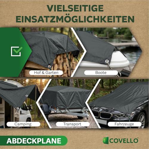 Lona impermeable exterior Covello 3m x 5m de 180g para protección integral 8