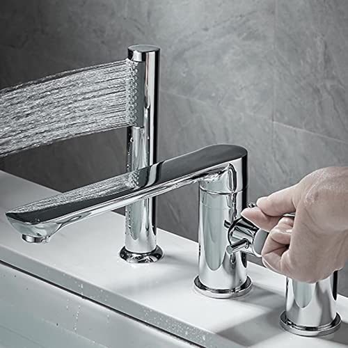 Robinet de lavabo 3 trous à douchette split pour un nettoyage précis - 4