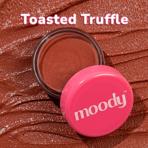 Image of Moody Plush 3-in-1 Lip, Cheek & Eye Tint- Toasted Truffle with Cacao Butter, Shea Butter & Jojoba Oil | Long Lasting | Paraben Free Lip Balm Moisturizer For All Skin Type, 5gm (Pack of 2)