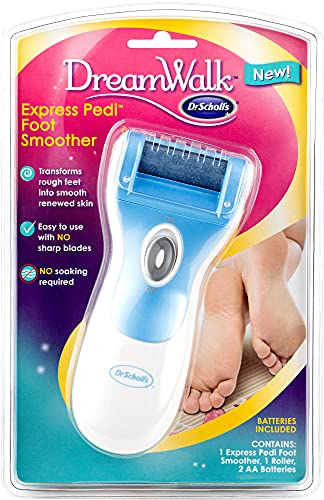 Scholls Dr. Schollâ€™s Electric Foot Callus Remover - DreamWalk Express Pedi Foot Smoother - Callus Remover for Feet - Foot Grinder Shaver - Pedicure Tools, 1 Count (Pack of 1)