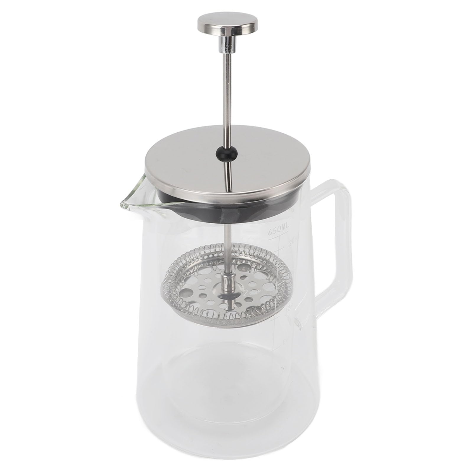 Cafetière à pression française 650ML, verre à haute teneur en Borosilicate, Double paroi, cafetière à pression française pour le brassage à domicile et au bureau