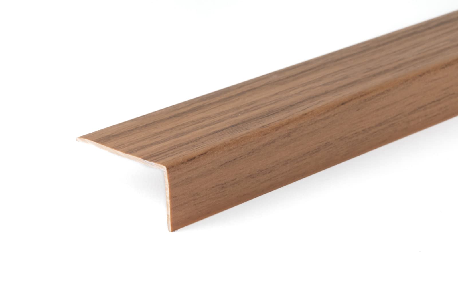TMW Profiels Wood Effect Plastic PVC Corner 90° 1 Meter Angle Wall Guard Edge Protector TMW Profiles (Walnut, 40x20 mm)