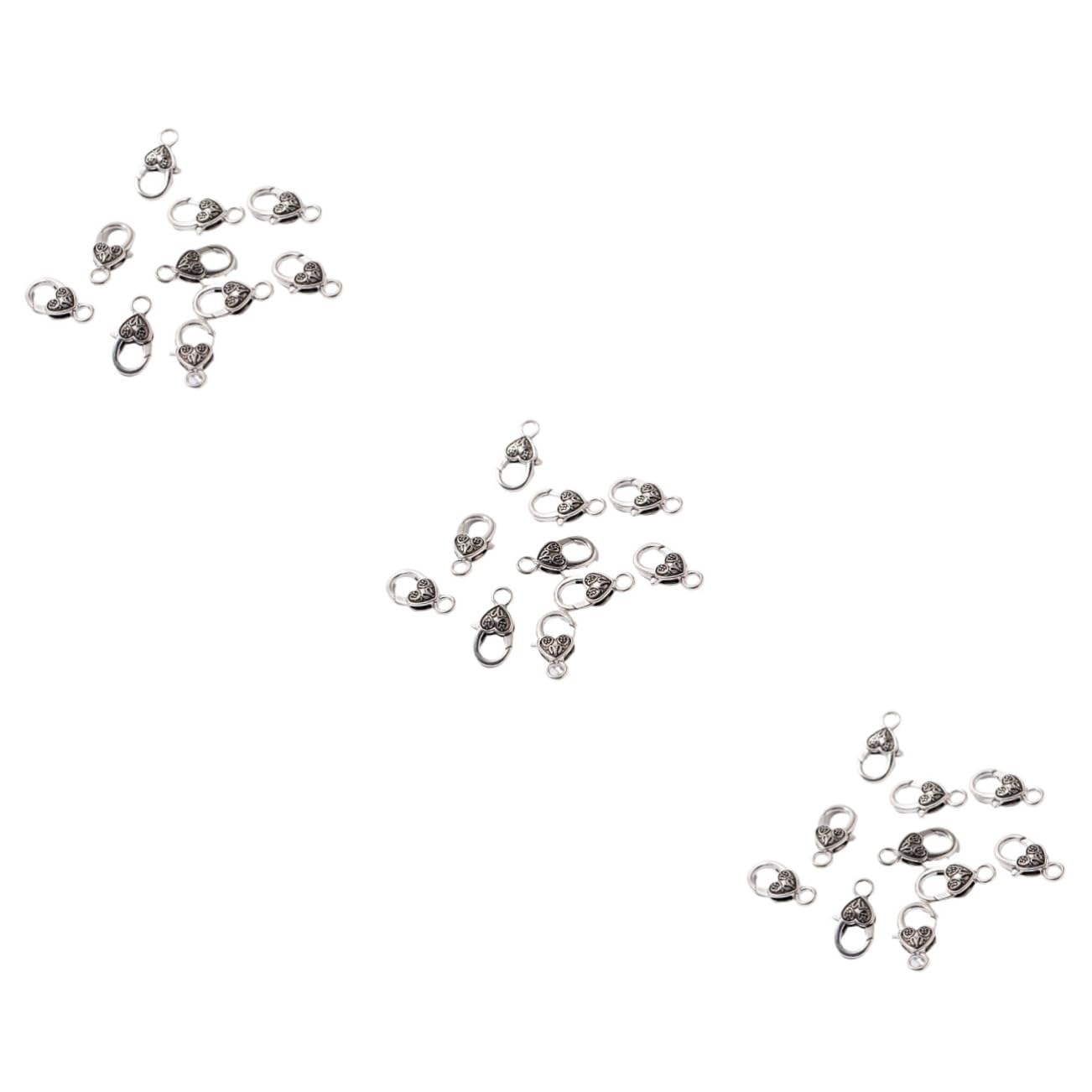 120piezas Clasp De Aleación De Plata Forma De Para Fabricación De Joyas Accesorios De Para y Pulseras