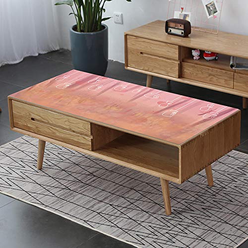 Jasken yyqx container Mantel de PVC de plástico Blando de Vidrio Sala de Estar Sala de conferencias a Prueba de Agua Anti-Escala de gabinete de TV Mesa de café, XD176-bosque Profundo, 80 * 80 cm