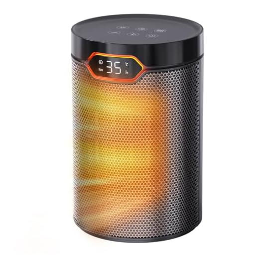 BREEZOME Space Heaters for Indoor Use, 1500W PTC Electric Heater for Bedroom, Portable Heater with Thermostat, 3 Modes & 24H Timer, Quiet Ceramic Desk Heater, Safety Room Heater for Home Office
