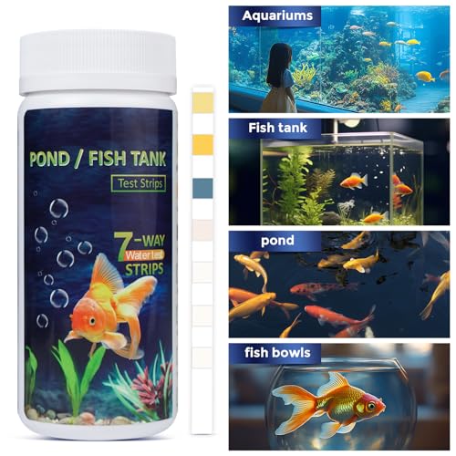 7 in 1 Aquarium Test Strips, 100 Strips Fish Tank Water Quality Test Freshwater Saltwater Test Kit for Test pH, Carbonate, Alkalinity, Hardness, Chlorine, Nitrite, Nitrate Aquarium Water Testing - Thumbnail 6