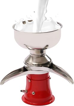 Milk Cream Separator, Stainless Steel Electric Milk Cream Centrifugal Separator, 25 Gal/H & 10500RPM Goat Milk Separator, Milk Skimmer with 5L Bowl Capacity for Goats Cows