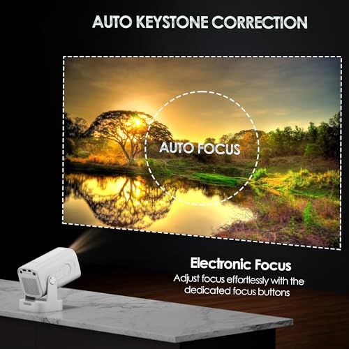 Image of Krisons Razor-005 Smart Projector|1080P Native |4K HD Short Throw|Bluetooth Remote|Upto14000 Lumens|Wi-Fi 6 /BT5.4|Android| Auto Focus /Keystone |Primevideo,Hotstar,Netflix|HDMI, USB,Screen Mirroring