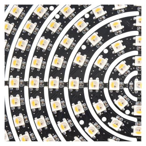 DC5V RGBW RGBWW LED �����O���C�g 2700K-6500K �����\�Ȕ��F�����r�b�g�T�C�Y�����T�[�N�������v(SK6812 RGBWW 3000K,12 leds ring)