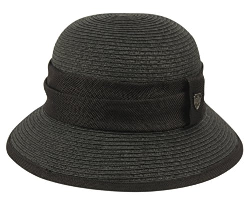Gorro femenino Gatsby de lino con banda de encaje