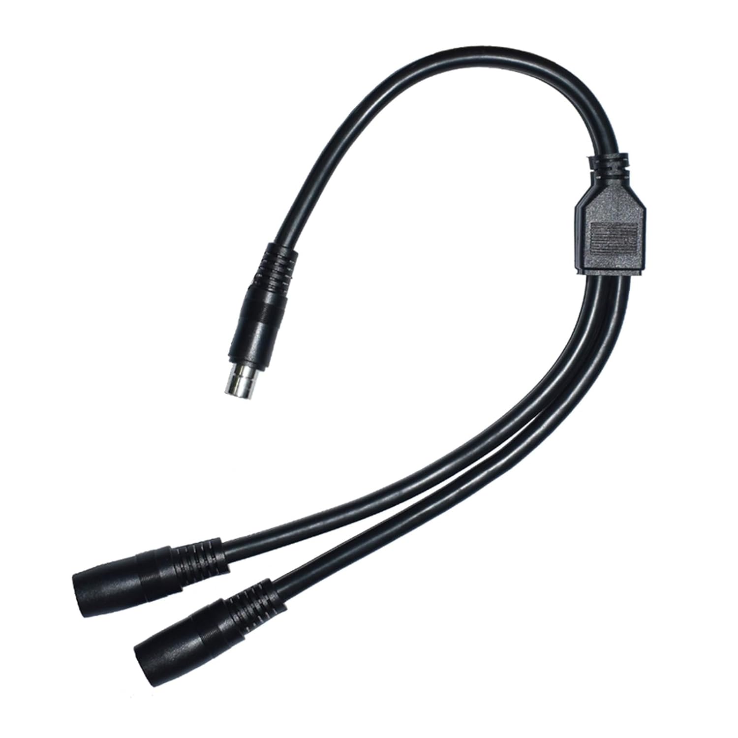 DC8020 Y Splitter Adapter Cable 14AWG Power Cord Wire 1 Male to 2 Female for Solar Panel Charging 40cm Long Black