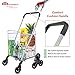 dbest Products Stair Climber Cruiser Cart Shopping Grocery Rolling Folding Laundry Basket on Wheels Foldable Utility Trolley Compact Lightweight Collapsible, Silver