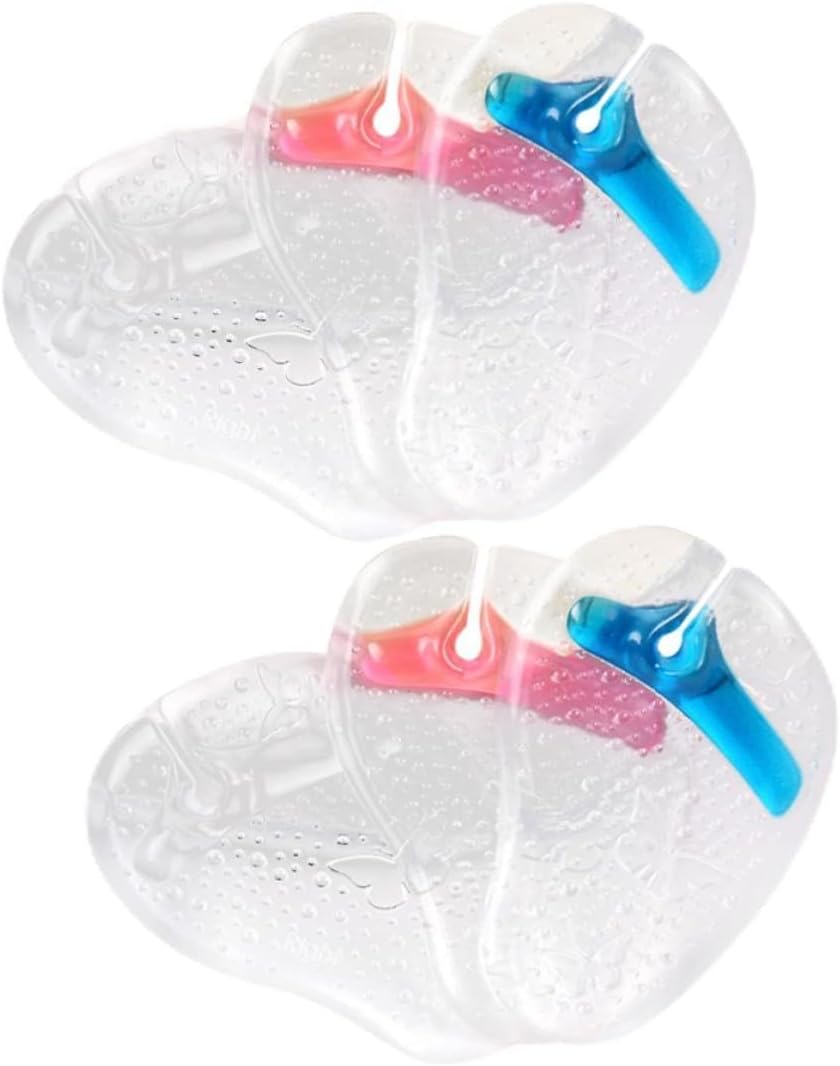 3 Pairs Butterfly Pattern Gel Forefoot Pads Toe Post