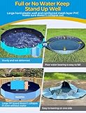 HaoVrisn Hundepool Große Hunde, Planschbecken für Kinder und Hunde, Hundepool 120 * 30CM Faltbar, rutschfeste und Verdickt PVC, Plantschbecken mit Flicken und Ablassventil