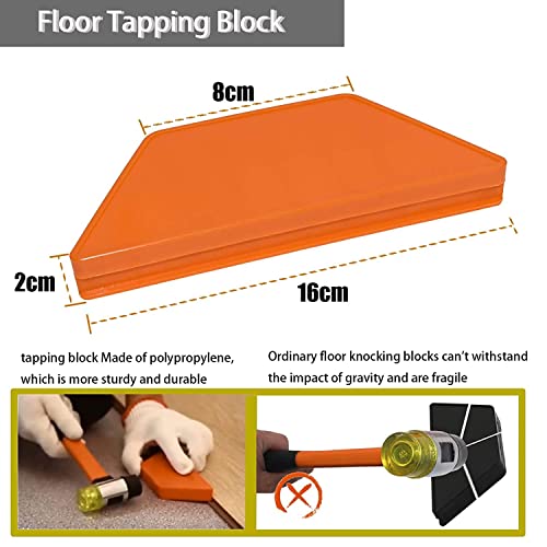 LATERN 43Pcs Laminate Floor Kit, 26CM Double Sided Rubber Mallet with Robust Tapping Block, Heavy Duty Steel Pull Bar - Image 4