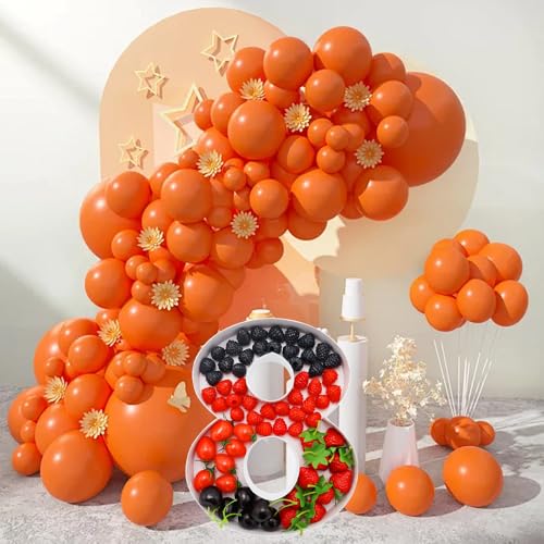 Image of 12 inch Fillable Number Paper Mache Cardboard Cutouts Sweet Charcuterie Board Tray(White, 8 Shape)