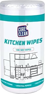 Core Clean Kitchen Wipes - 100-Count Pack Non-Toxic and Food-Safe Kitchen Wet Wipes with Fresh Citrus Scent for Multiple Surfaces-picture-21
