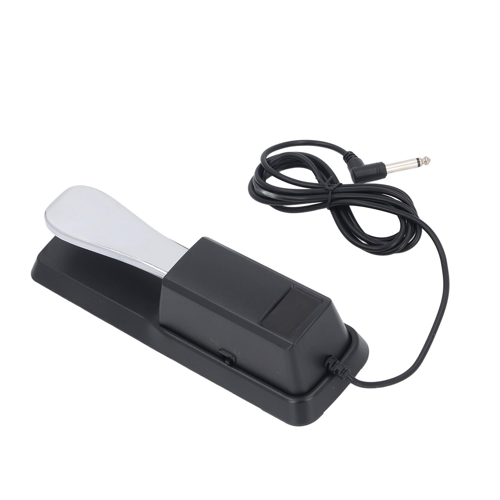 Keyboard Sustain Pedal, Plastic Shell Soft High Toughness Sustain Pedal Cr Plated Metal Replacement for Studio