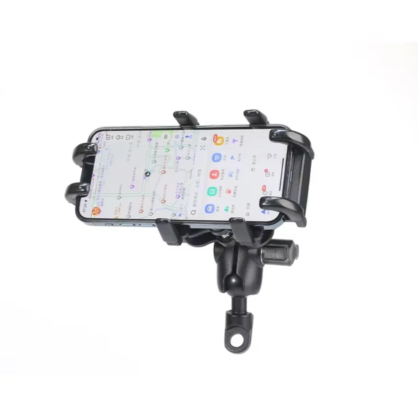 Moto Support Téléphone Support Téléphone Portable Antichoc Absorbant Les Chocs pour Moto Véhicule Électrique Smartphone(Mirror Mount)