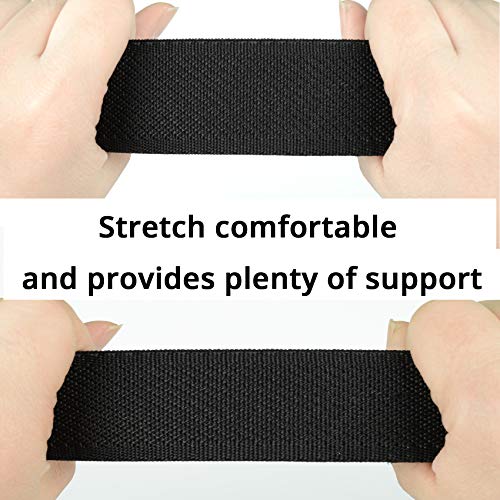 Mens Belts Plus Size 39'' to 75'' Stretch Elastic Web Cloth Belt Black4