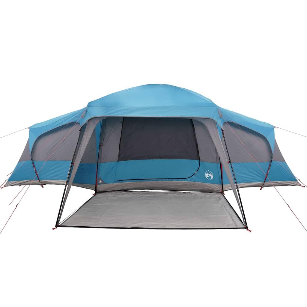 Tienda Familiar con Porche 9 Personas Azul,Deportes,Actividades al Aire Libre,Camping y Senderismo,Tiendas de campaña,18.39kg-4009585