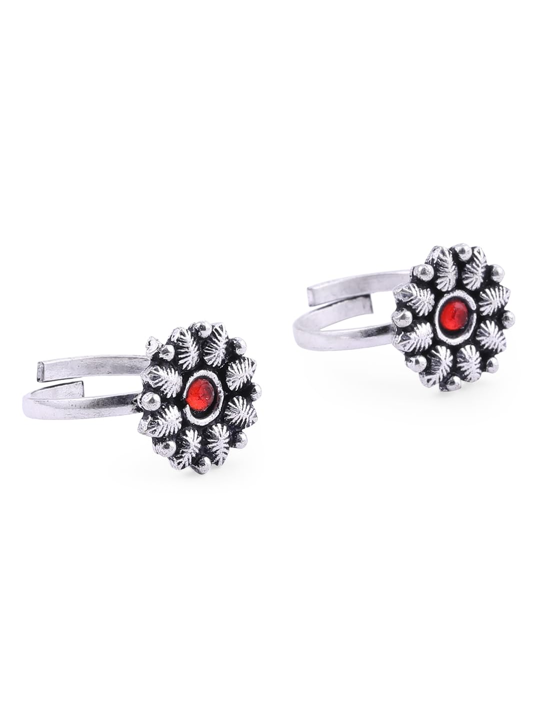 Binnis Wardrobe Toe Rings, Bichua, Bichiya for Womens (Red Kundan, German-Silver), Metal, Kundan (B0CKFK466J) Amazon Price History, Amazon Price Tracker