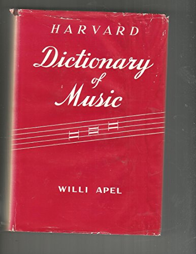 Harvard Dictionary of Music B000JYF1PG Book Cover
