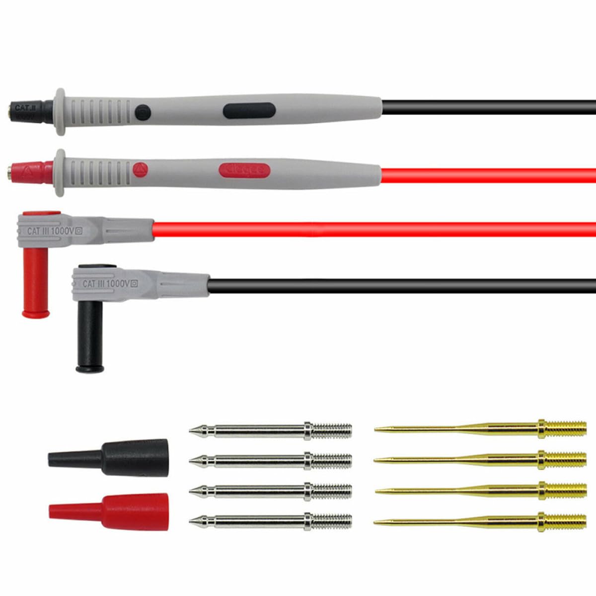 ABOOFAN Kit di Puntalini per Multimetro 21-in-1 Clip Coccodrillo Elettrico, Test Affidabile Materiali in Pvc per Attrezzi Elettricista Professionali