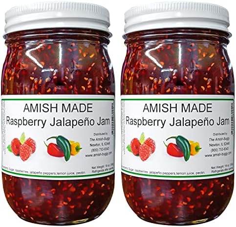 Amazon.com: Amish Raspberry Jalapeno Jam - Two 18 Oz Jars : Grocery ...