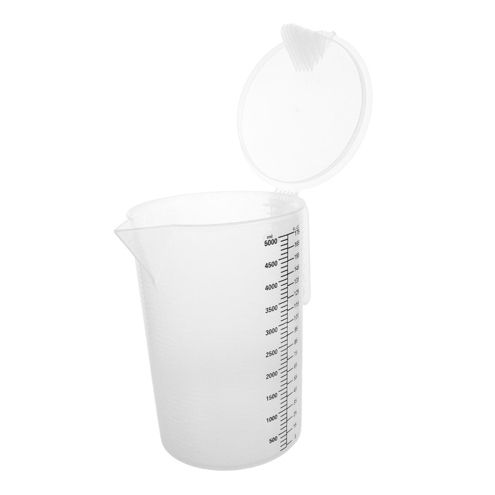 Messbecher mit Deckel aus PP Transparent mit Skala 5 L