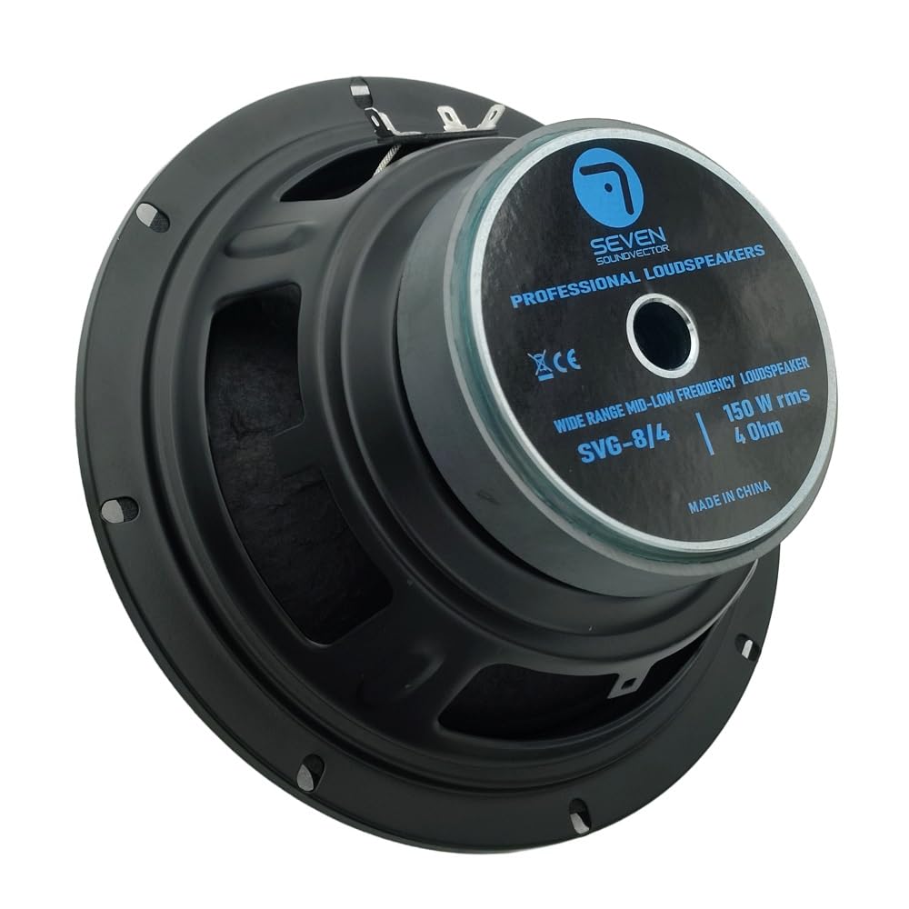 Seven Soundvector SVG8/4 Woofer 20 cm 8 Pouces Haut Parleur de Grave Grave-Medium 4 Ohm 150W AES 300W Programme