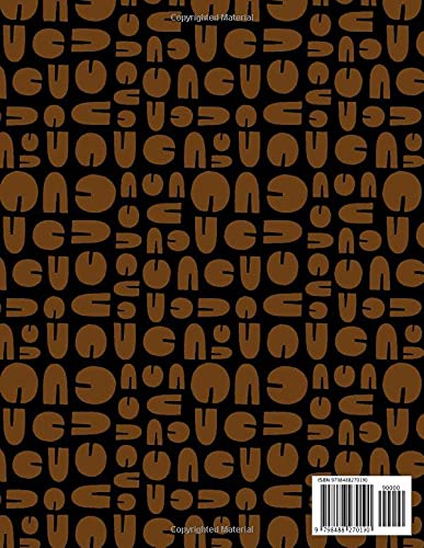 Miniatura 2 de Notebook Minimalistic Brown and Black Paperback Lined Notebook Large 8.5x11 inches 100 pages