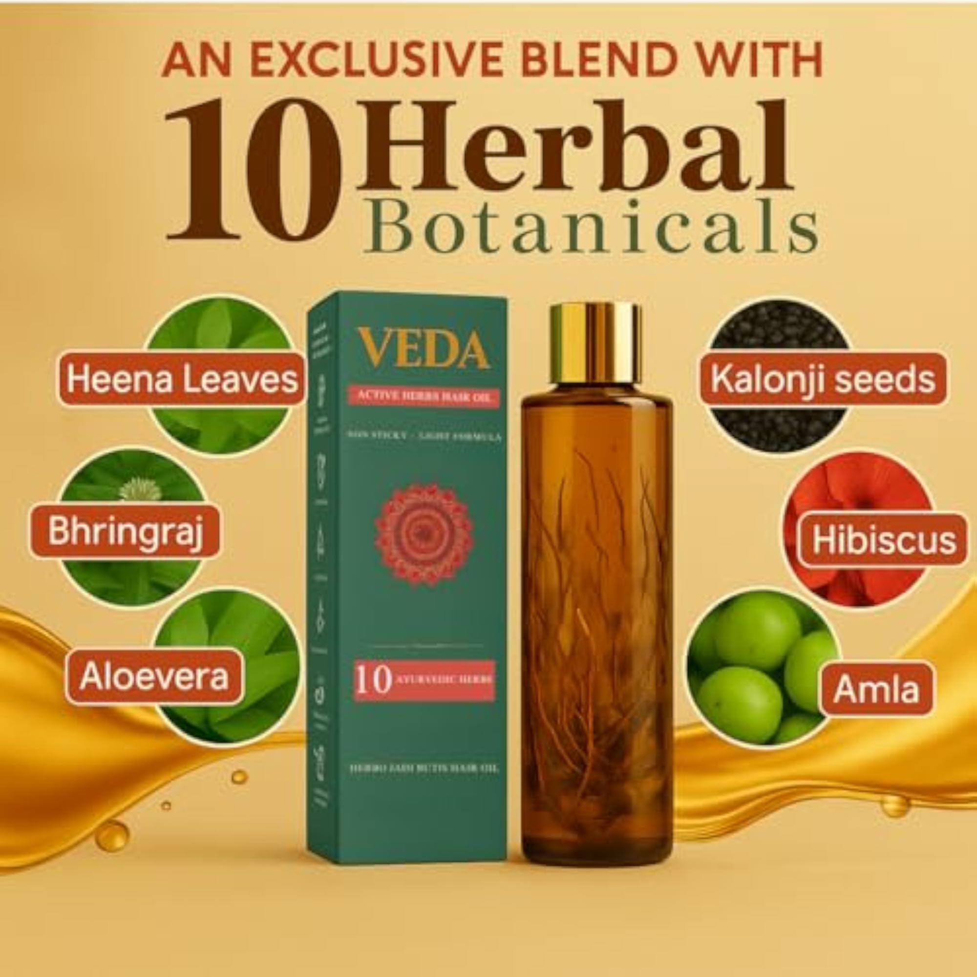 Active Herbs Hair Oil Pack of 2 for Nourishment