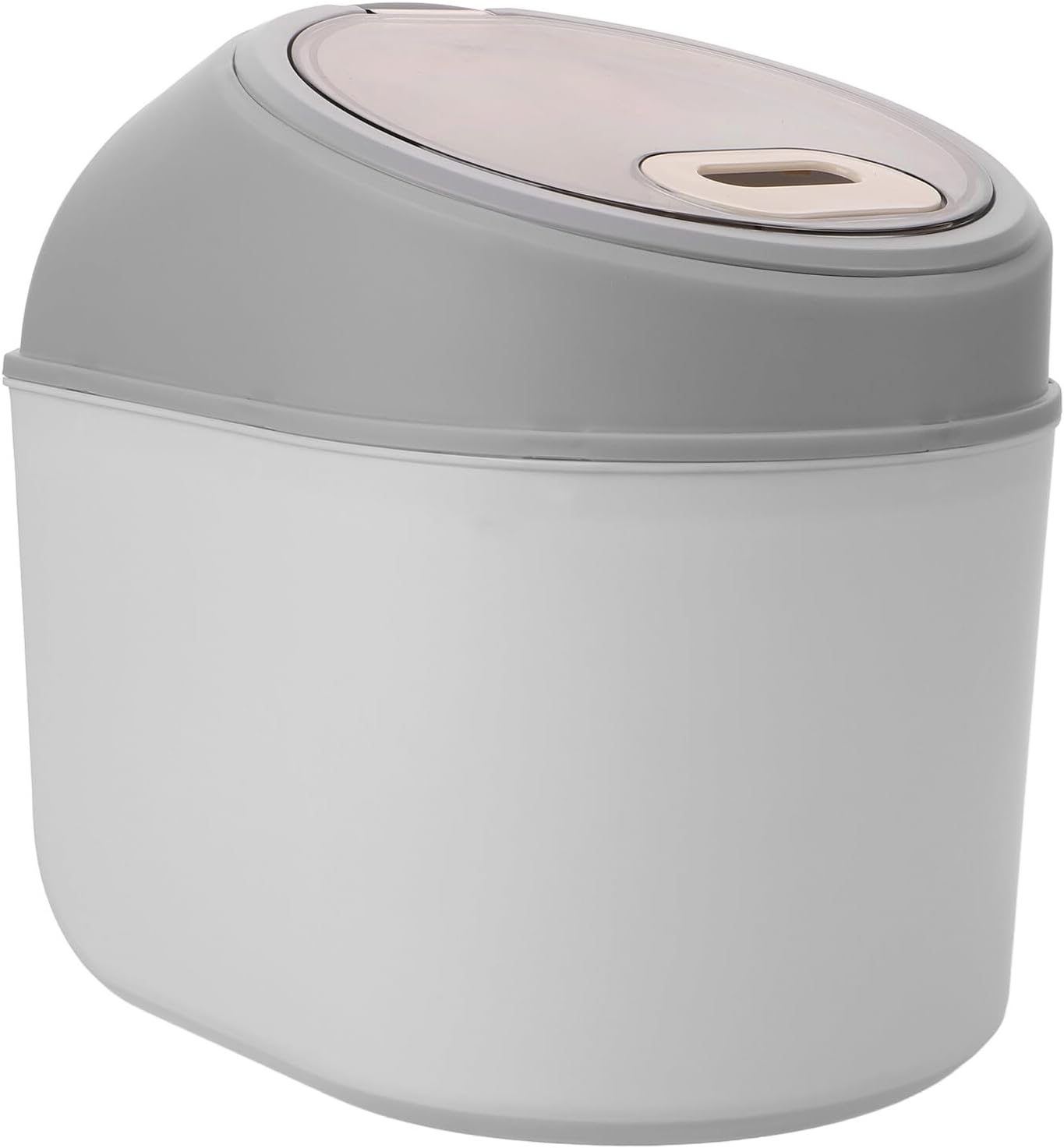 Rice Storage Container Airtight Bucket with Lid, 15lb Large Gray Plastic Food Storage Bin for Pantry Grain and Cereal Organization