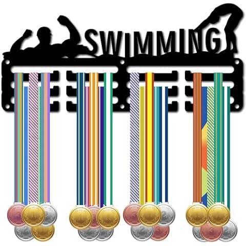 CREATCABIN Swimming Medal Holder Display Rack Cover