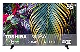 Toshiba 55 Zoll QLED Smart TV VIDAA - 4K UHD Fernseher mit Dolby Vision HDR, Triple-Tuner (DVB-C/S2/T2), Bluetooth & Streaming Apps, 55QV1563DDW (2026)
