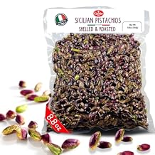 Sicilian Roasted Pistachios No shell, Whole Shelled Pistachios Unsalted, 8.8 oz 250 gr, Natural Purple color, Pistachio Nuts from Bronte Sicily Certified, Gusto Etna, Non GMO, Product of Italy