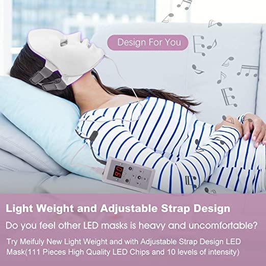 Image of led mask for face treatment facial light therapy photon light therapy mask