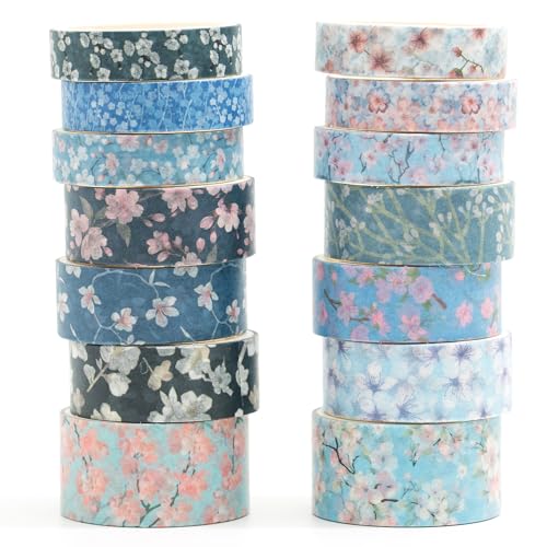 Sakura Washi Tape Set cinta adhesiva decorativa que no rompe las hojas de tus álbumes